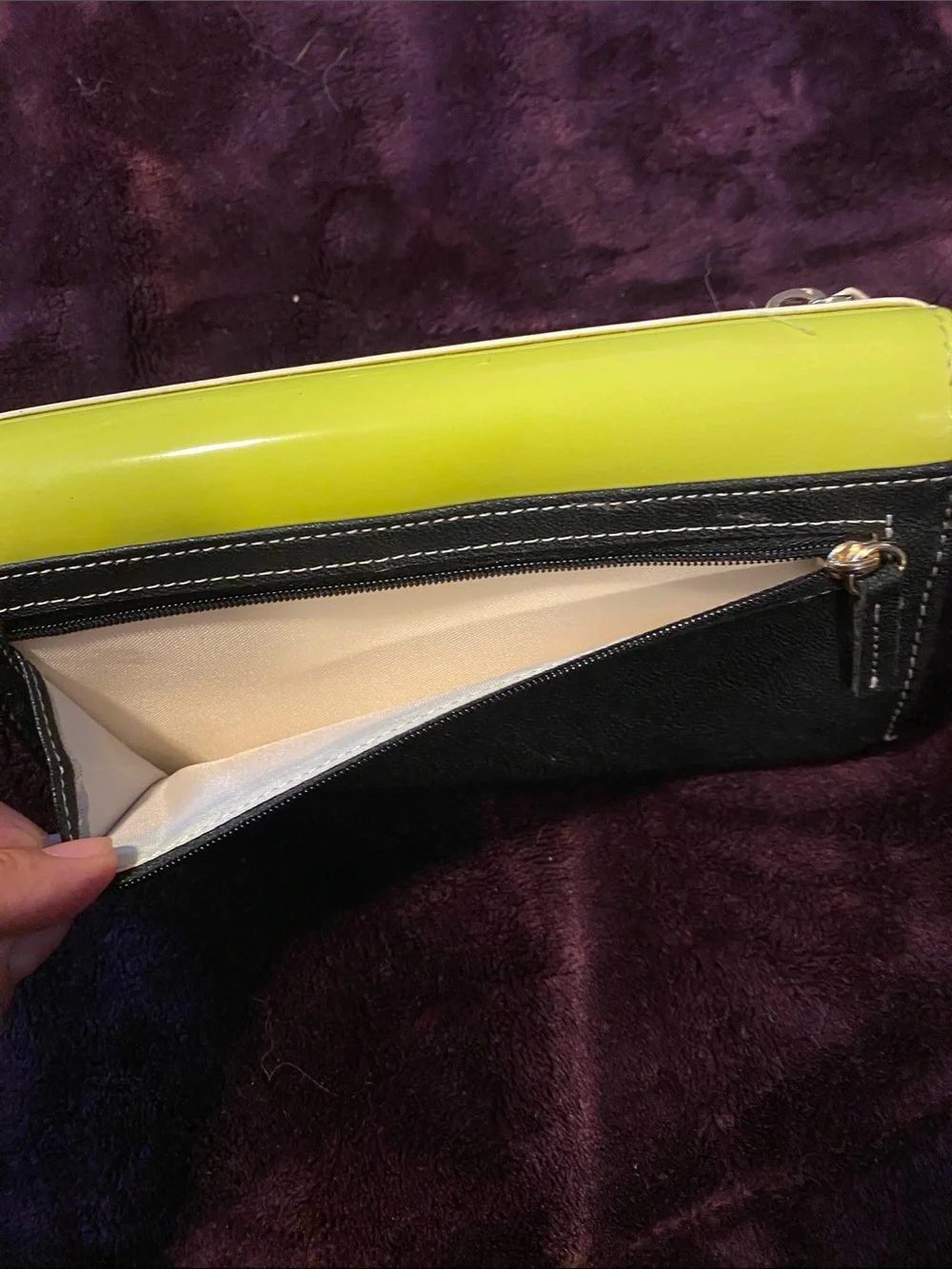 Strada Orange and Cream Tri-Panel Women's Wallet